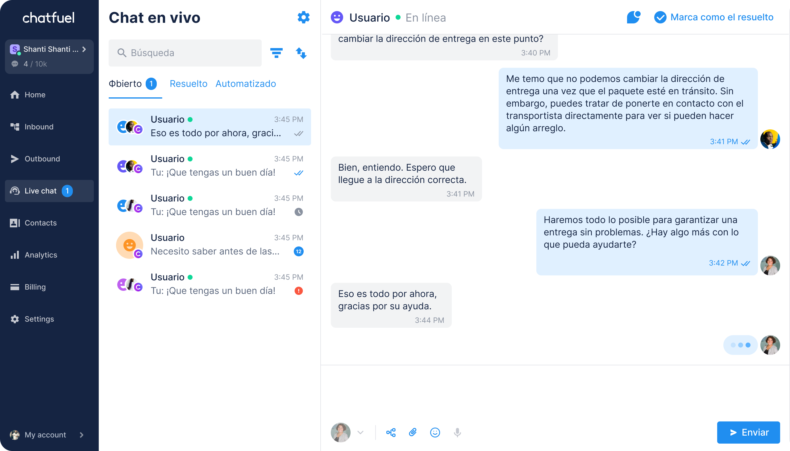 Chats Chatfuel