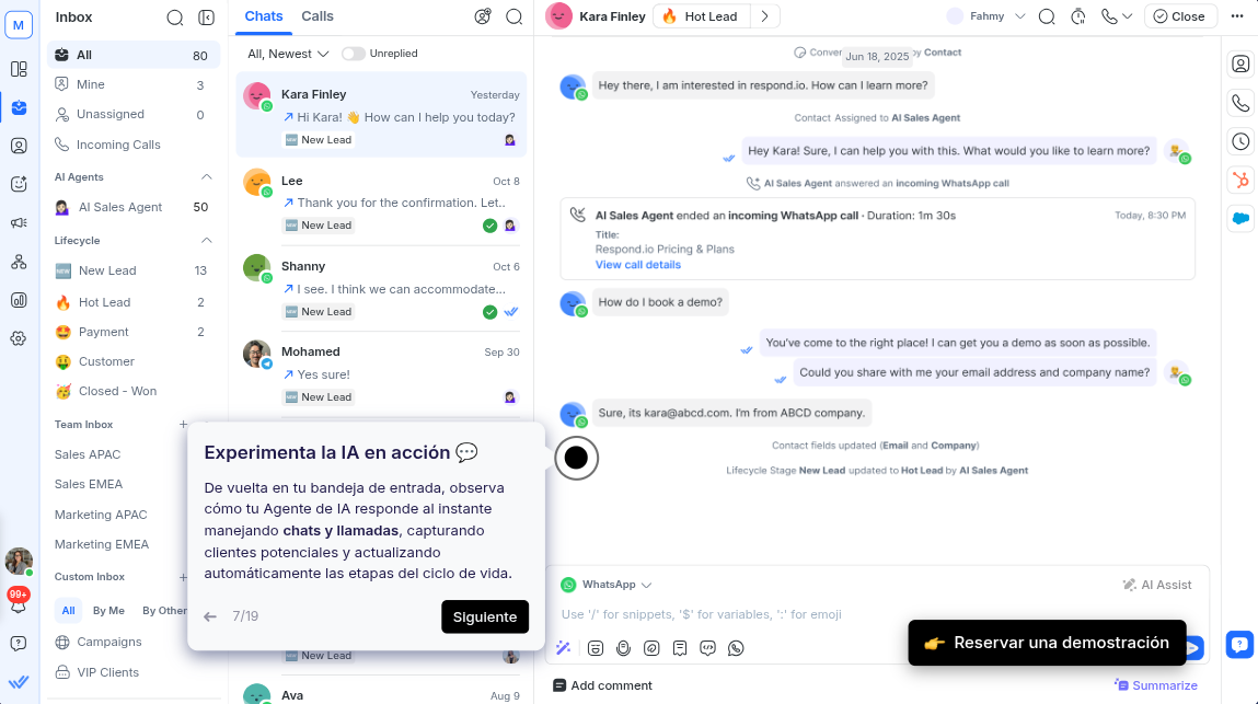 Chats Respond.io