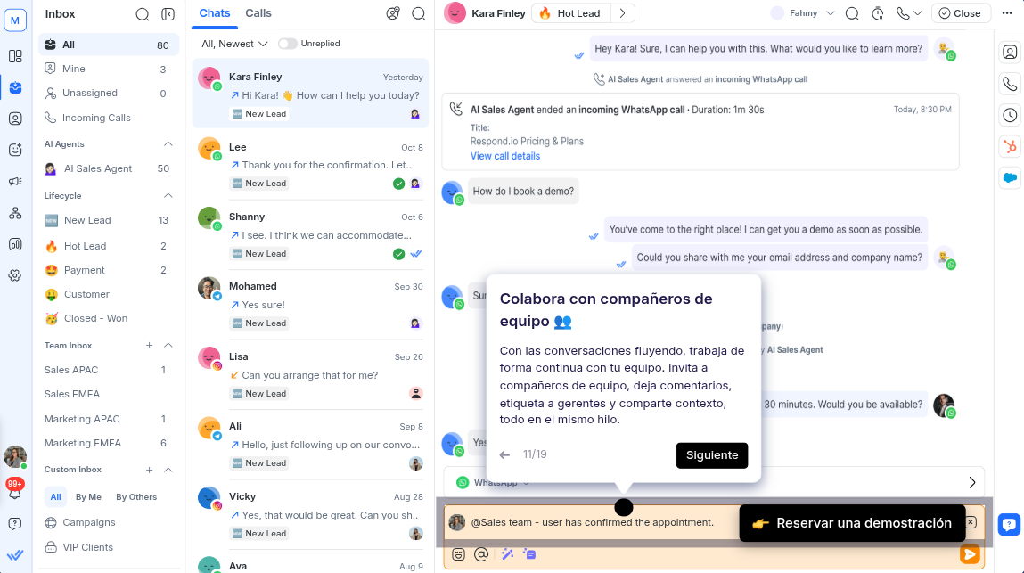 Equipo Respond.io